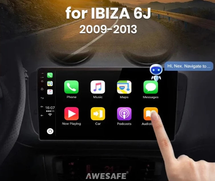 GPS für Seat Ibiza 6j 2009 - 2013 Android Auto &amp; CarPlay 