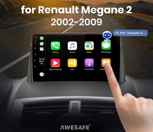 GPS pour Renault Megane 2 2002 - 2009 CarPlay & Android Auto