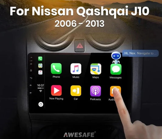 GPS pour Nissan Qashqai J10 2006 - 2013 CarPlay & Android Auto