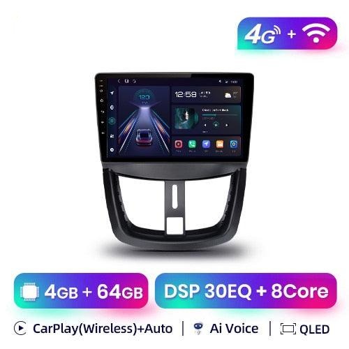 GPS Android CarPlay pour Peugeot 207 207 CC 2006 - 2015 - LaFrTouch