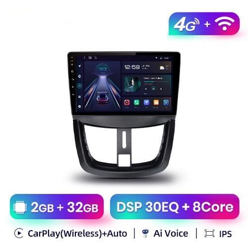 GPS Android CarPlay pour Peugeot 207 207 CC 2006 - 2015 - LaFrTouch